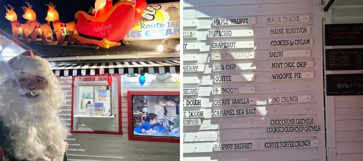 Route 160 Ice Cream Menu