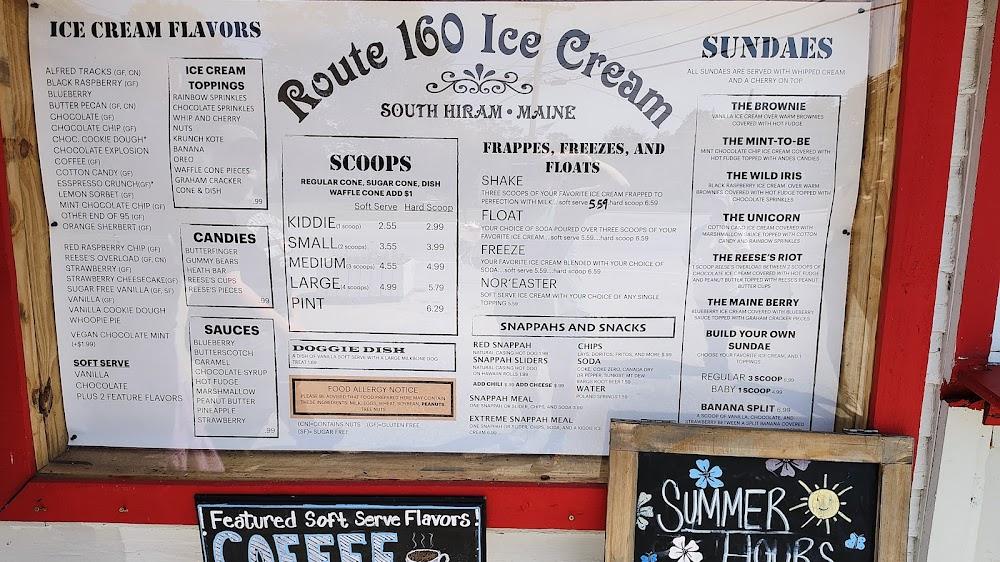 Route 160 Ice Cream Menu image 2